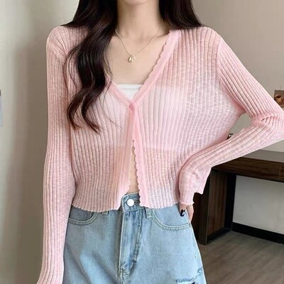 SUN PROTECTION CARDIGAN PINK