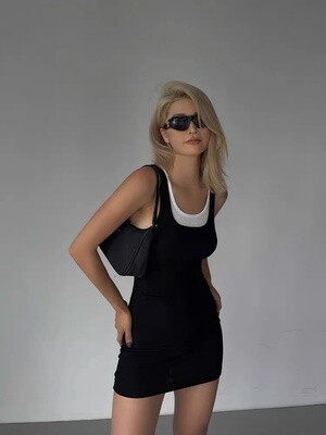 TIGHT DRESS SUIT BLACK &amp; WHITE