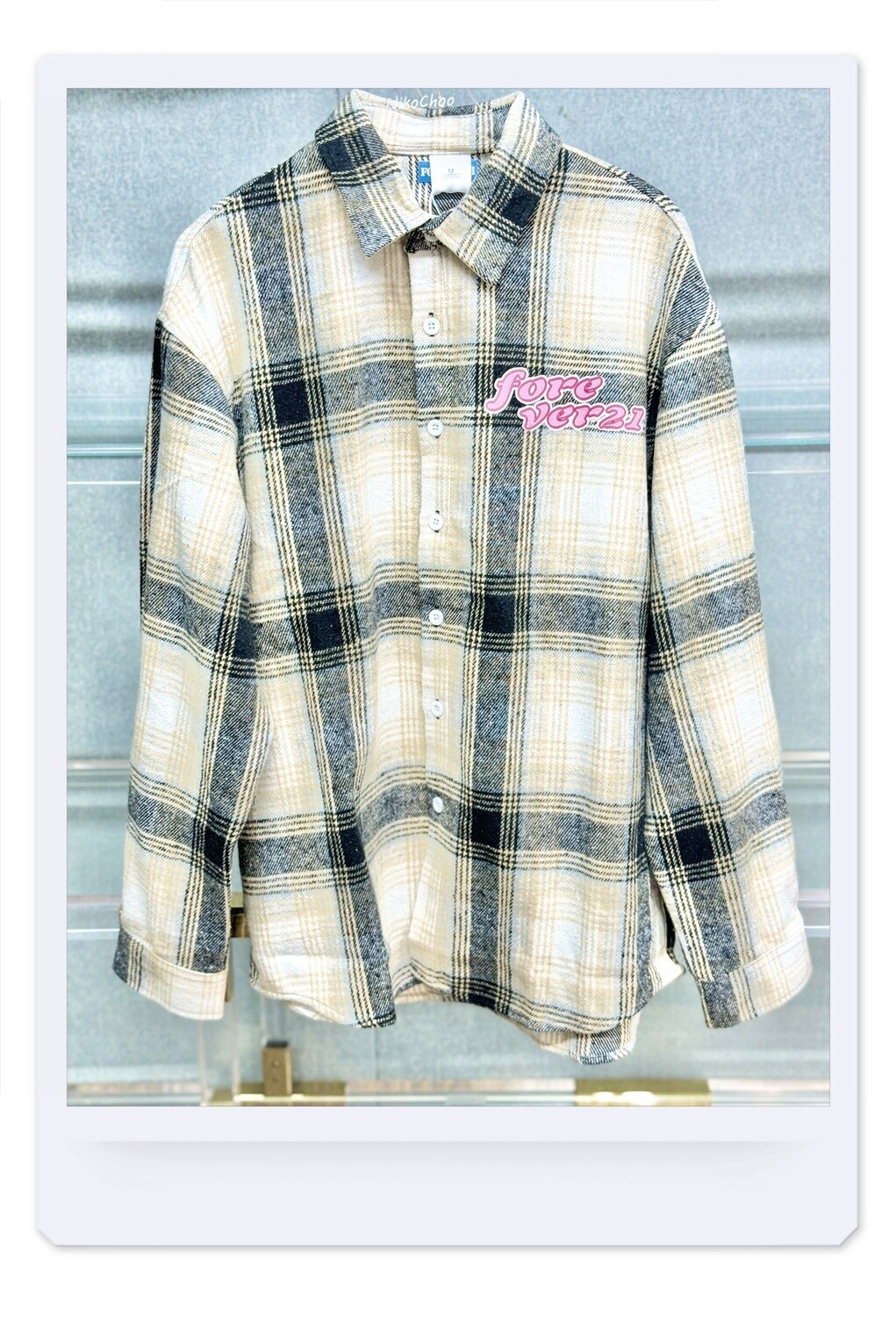 FOREVER 21 CHECK FLANNEL SHIRT