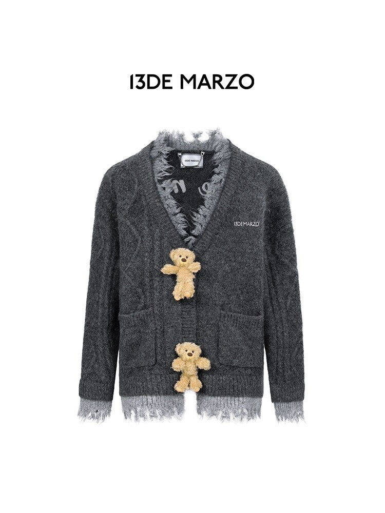 13DE MARZO  DARK GERY CARDIGAN