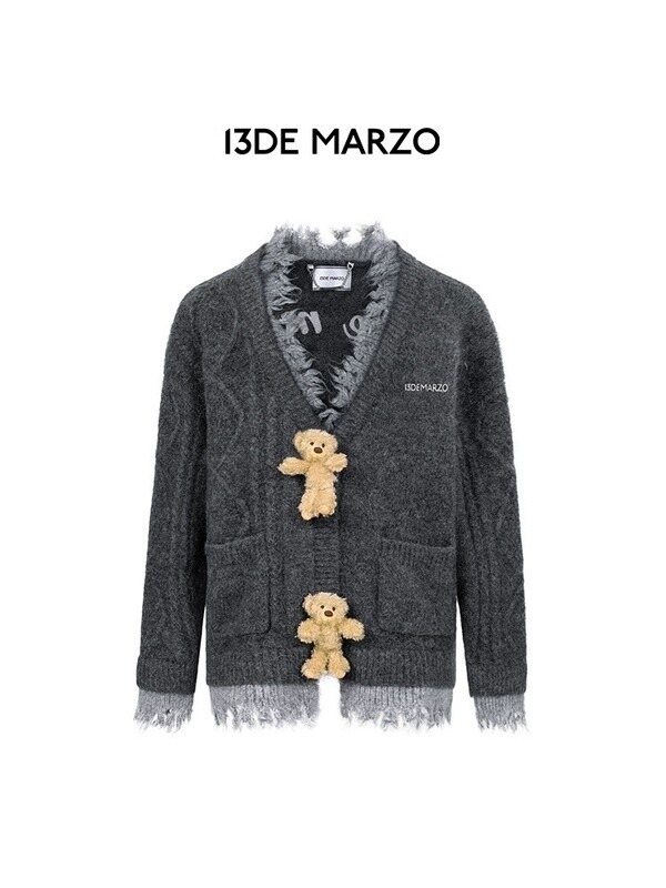 13DE MARZO  DARK GERY CARDIGAN