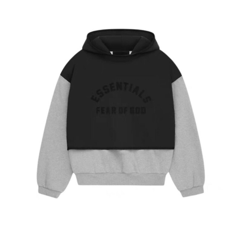 ESSENTIALS HOODIE 301/BK&amp;GREY