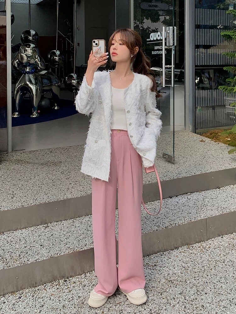 WHITE CHANEL STYLE COAT/F/ 05