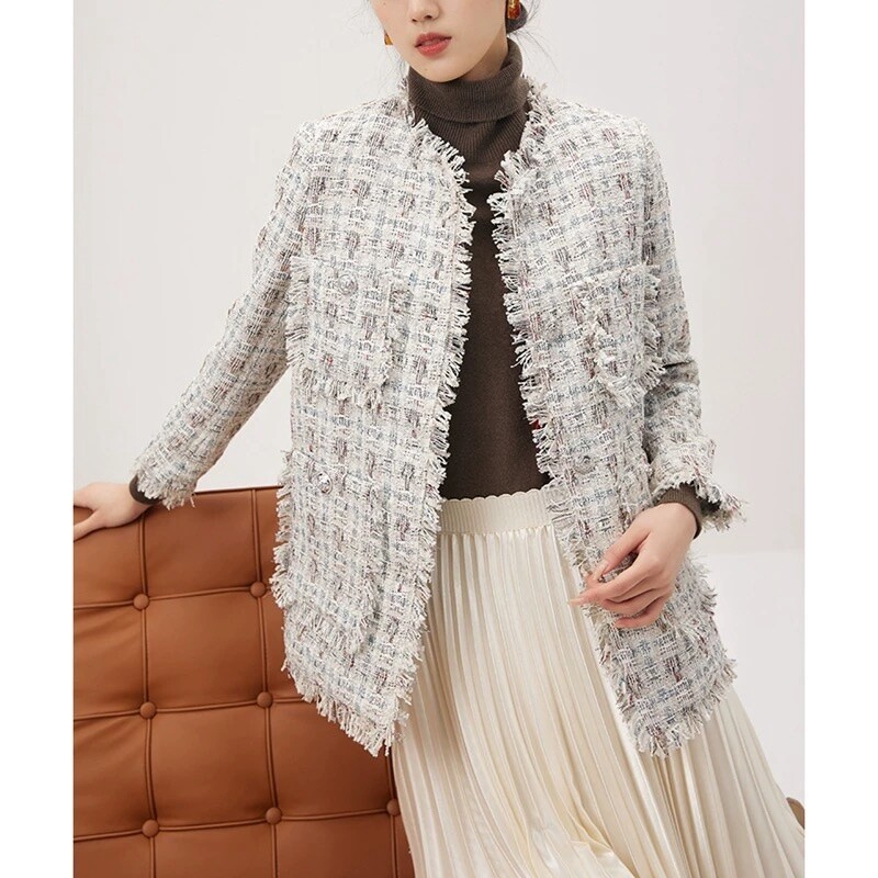 RED&amp;BLUE CHANEL STYLE COAT/15