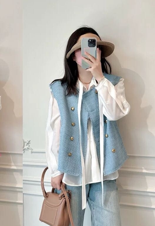 BLUE CHANEL STYLE VEST