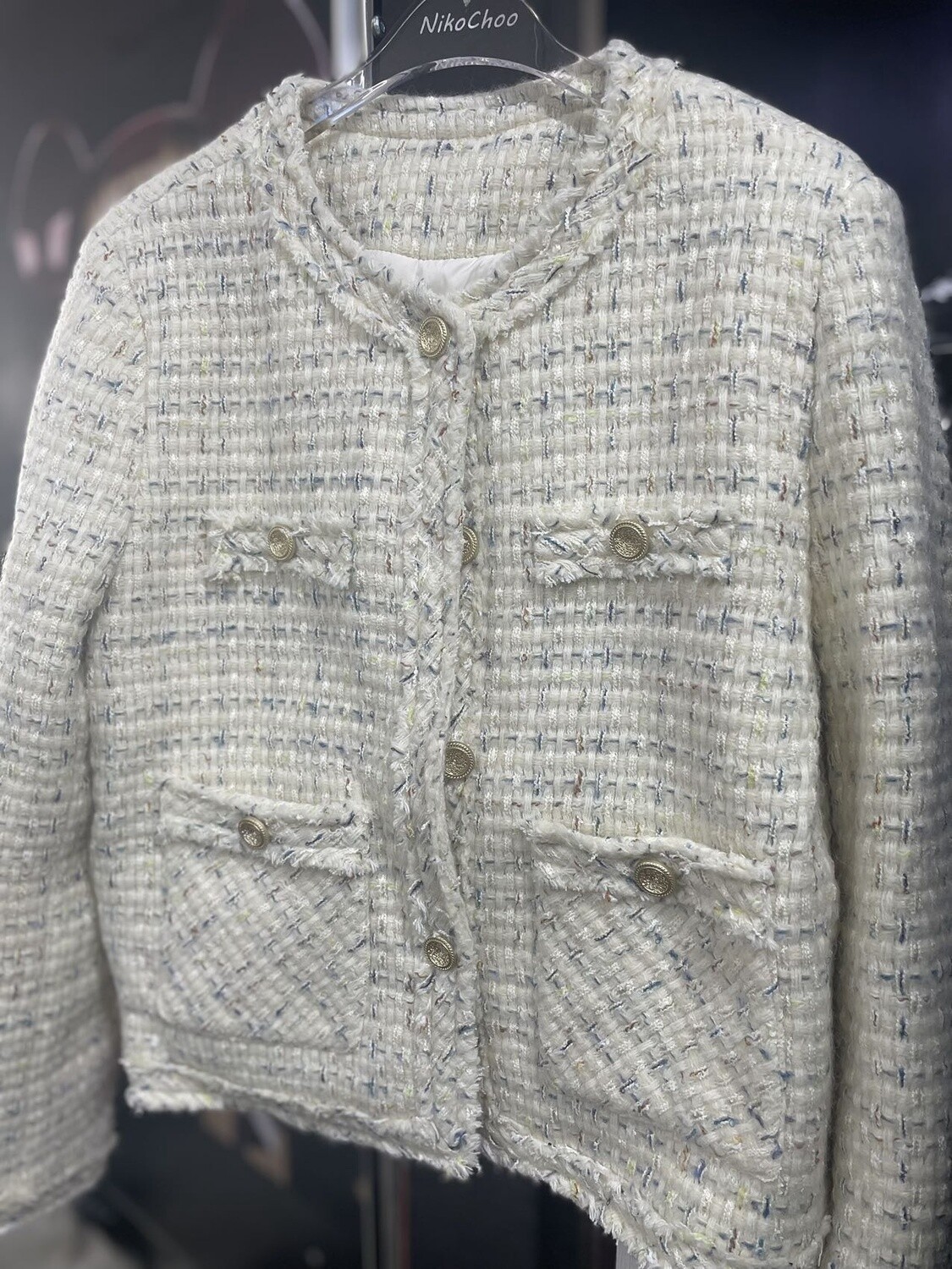 WHITE CHANEL STYLE COAT