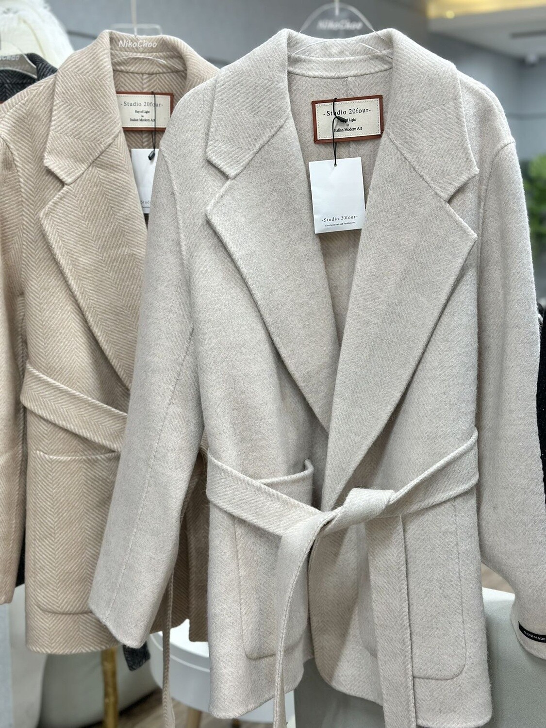 LONG WOOL OVERCOAT/ OFF-WIHTE