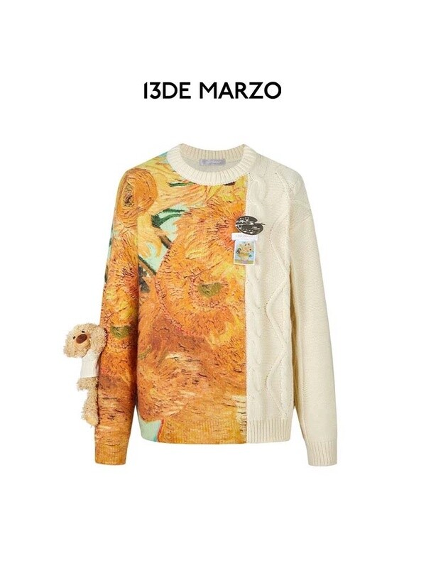 13DE MARZO VAN GOGH SWEATER / ORANGE