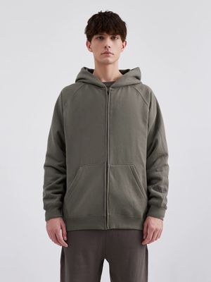 ESSENTIALS GREY ZIP HOODIE 404