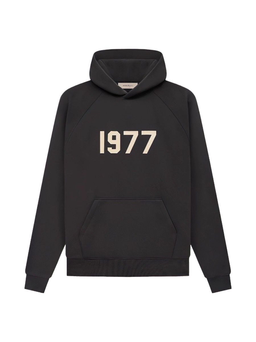 ESSENTIALS 1977 BLACK HOODIE 402