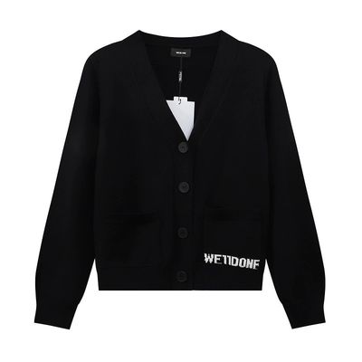 WE11DONE BLACK CARDIGAN
