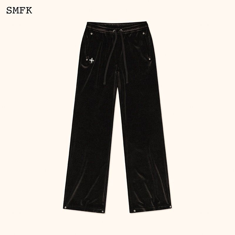 SMFK VELVET PANTS BLACK