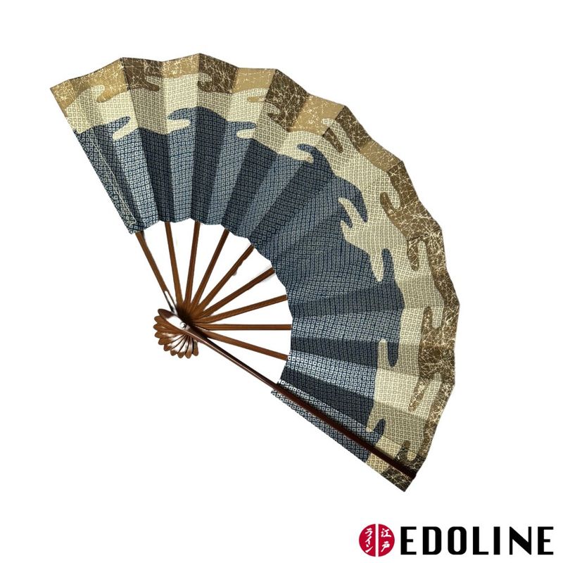 Tanzfächer mit Shibori Muster