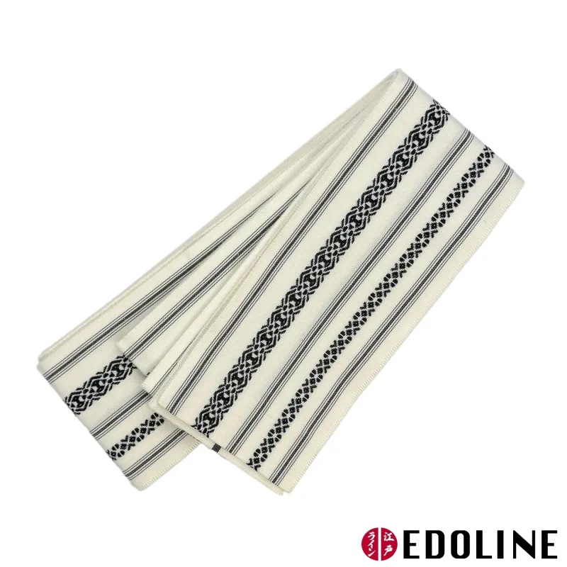 Weißer Kaku Obi Männerobi für Kimono