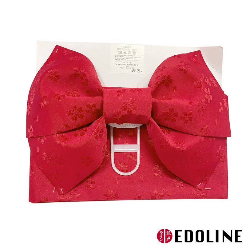 Roter Tsukuri Obi für Sommer Yukata
