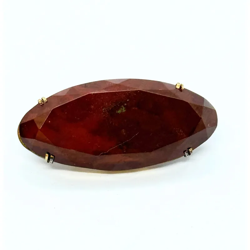 Ovales Vintage Obidome mit braun-rotem Stein