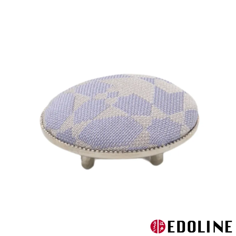 Rundes blau-graues Obidome aus Textil