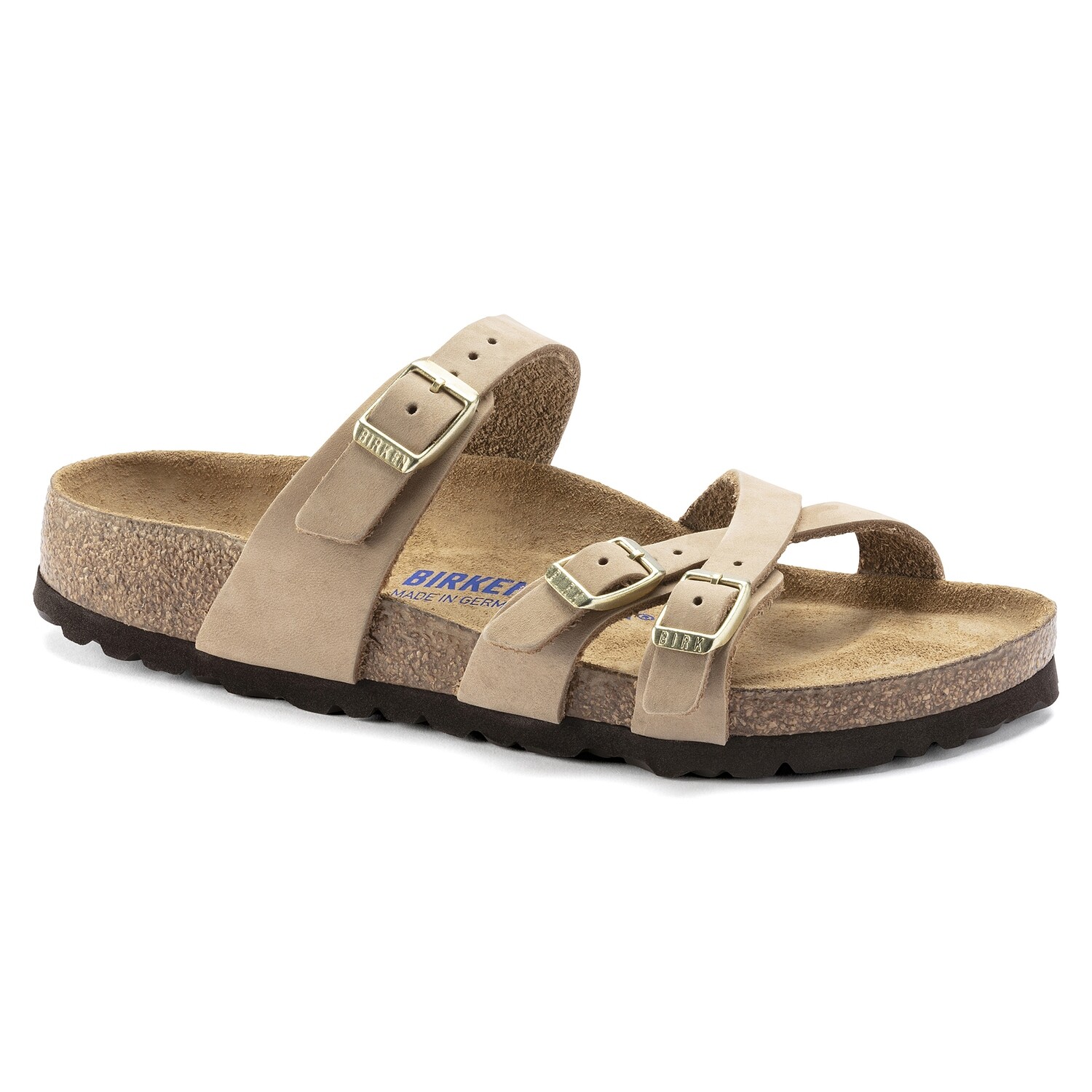 Franca Soft Footbed Oiled Leather, Color: Sandcastle, Size: 36R