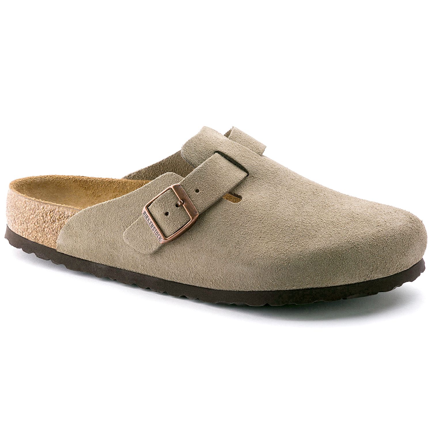 Boston Soft Footbed Suede, Color: Taupe, Size: 38R
