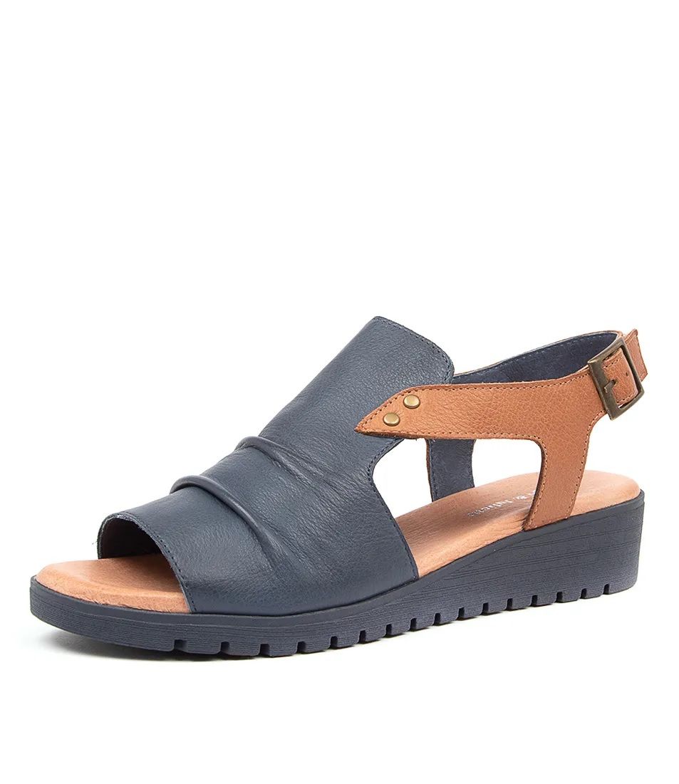 Madis, Color: Navy/ Dark Tan, Size: 38