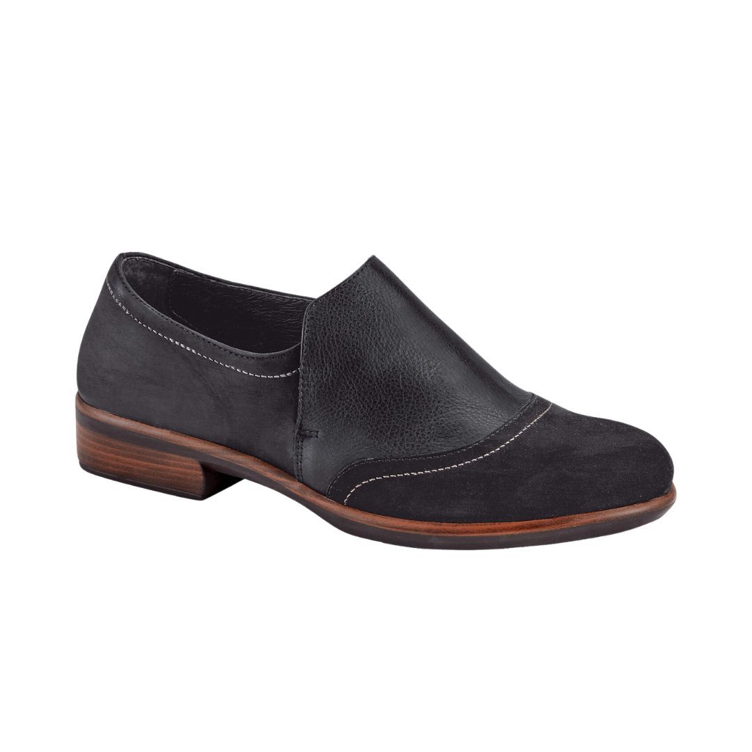 Angin, Color: Black Velvet Nubuck/ Soft Black Leather (NMN), Size: 39