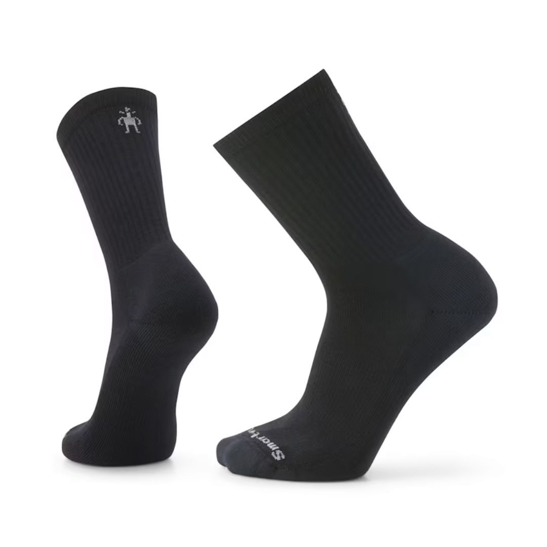 Everyday Solid Ribbed Crew, Size: Medium, Color: Black