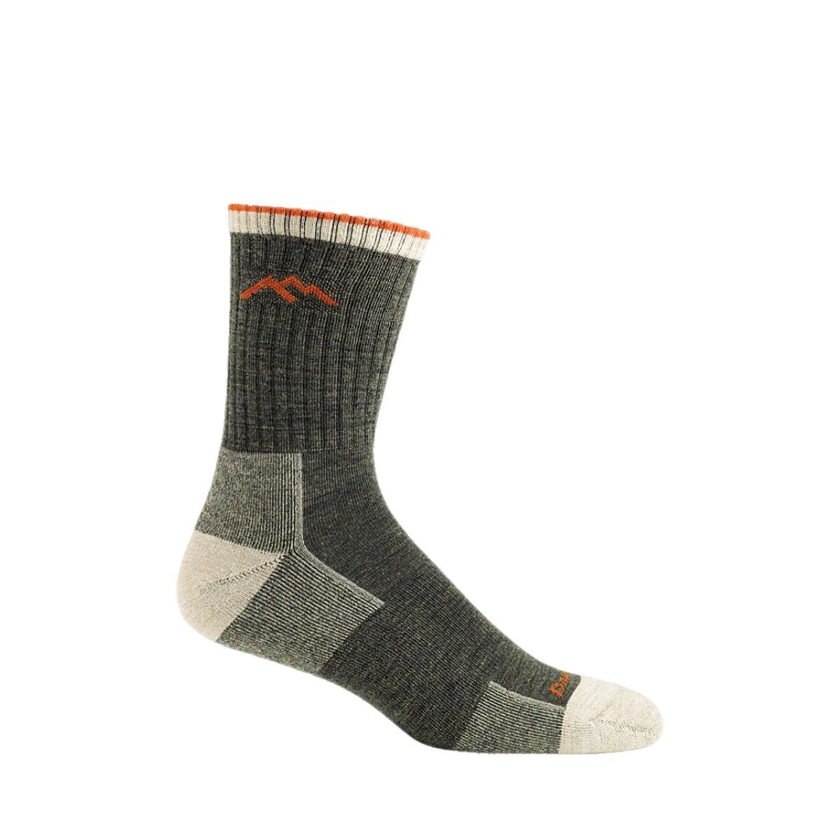 M Hiker Micro Crew Midweight, Color: Olive, Size: Large