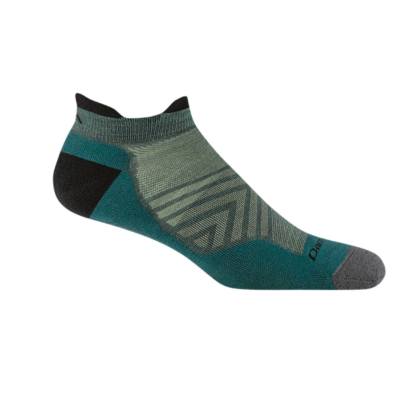 M Run No Show Tab Ultra Lightweight With Cushion, Color: Teal, Size: Medium