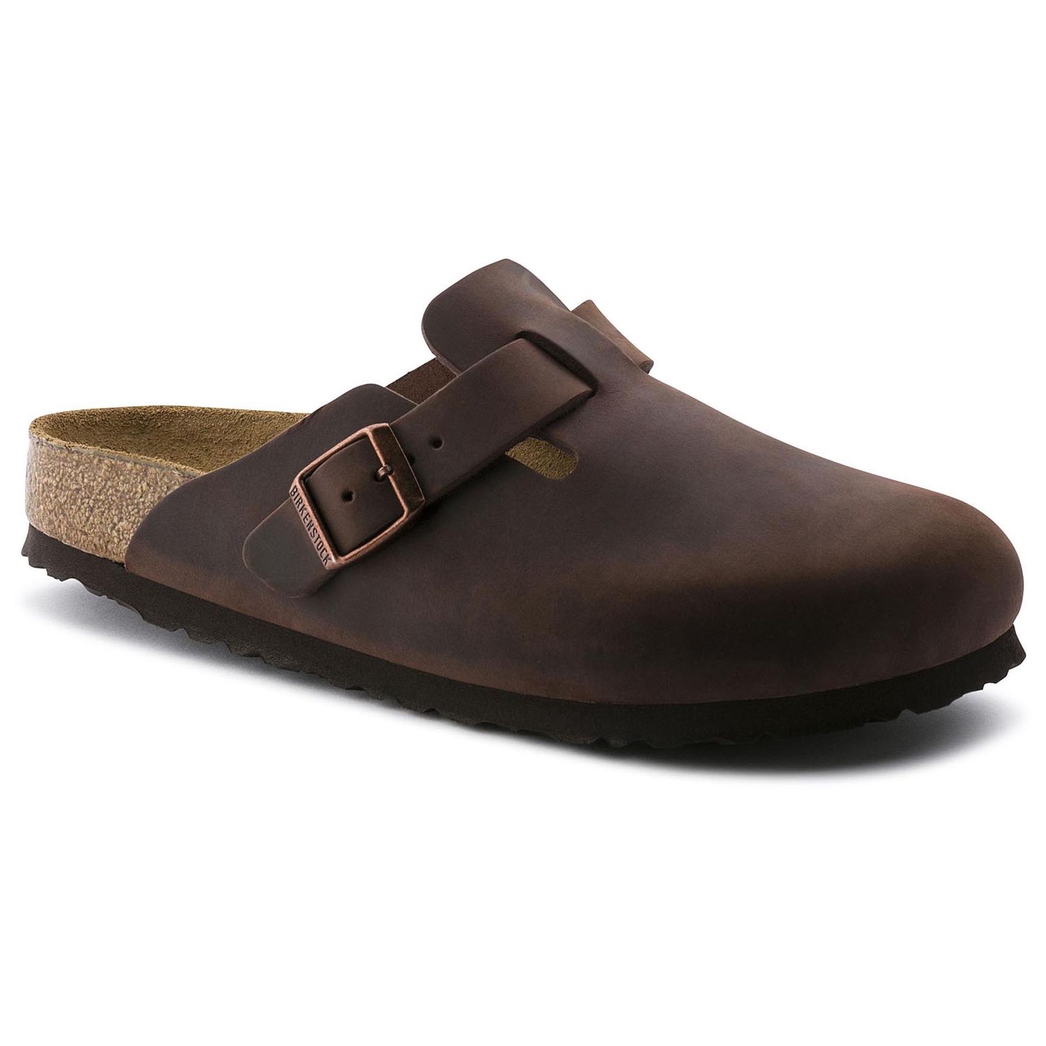 Boston Soft Footbed Oiled Leather, Color: Habana, Size: 43R