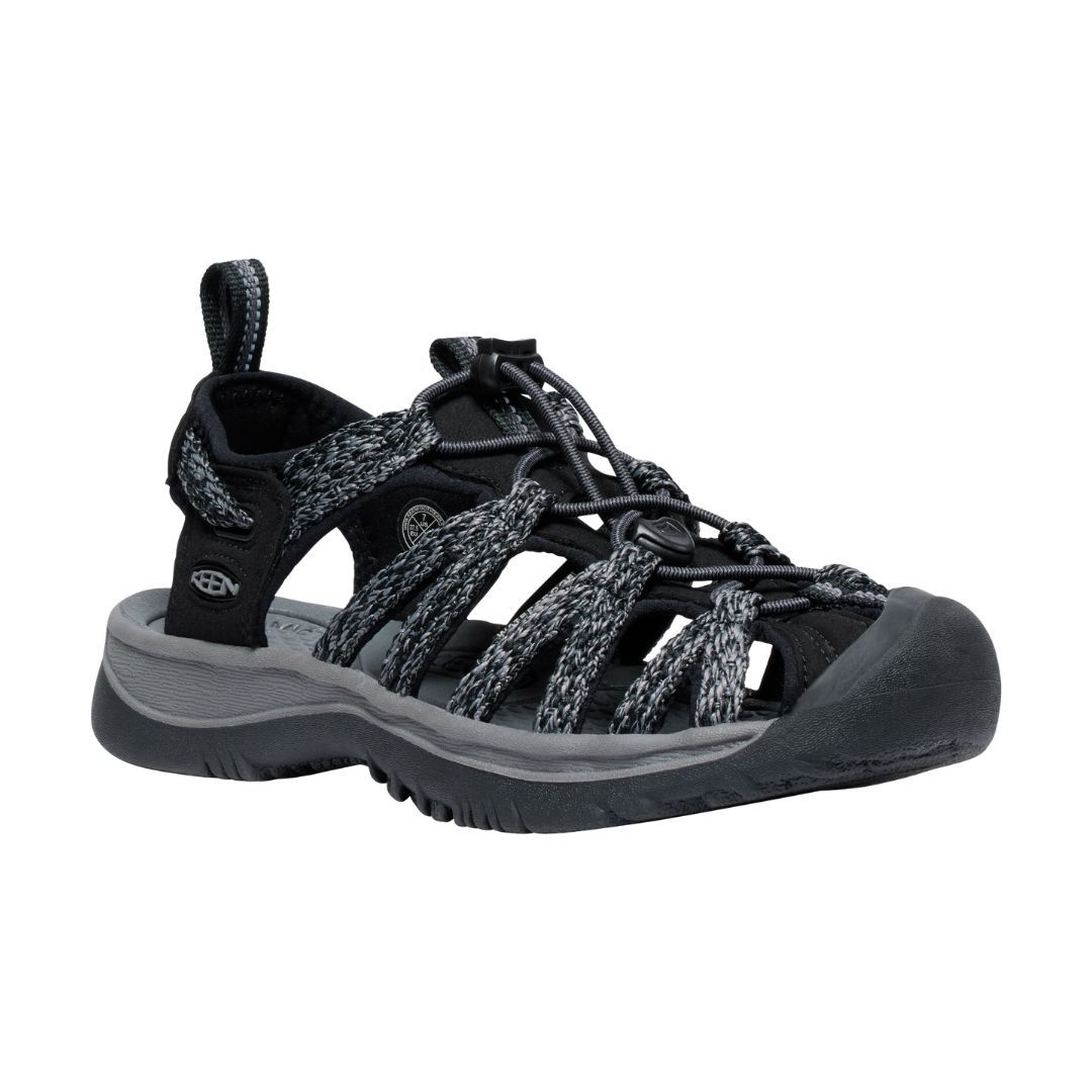 Whisper, Color: Black/Steel Grey, Size: 7.5