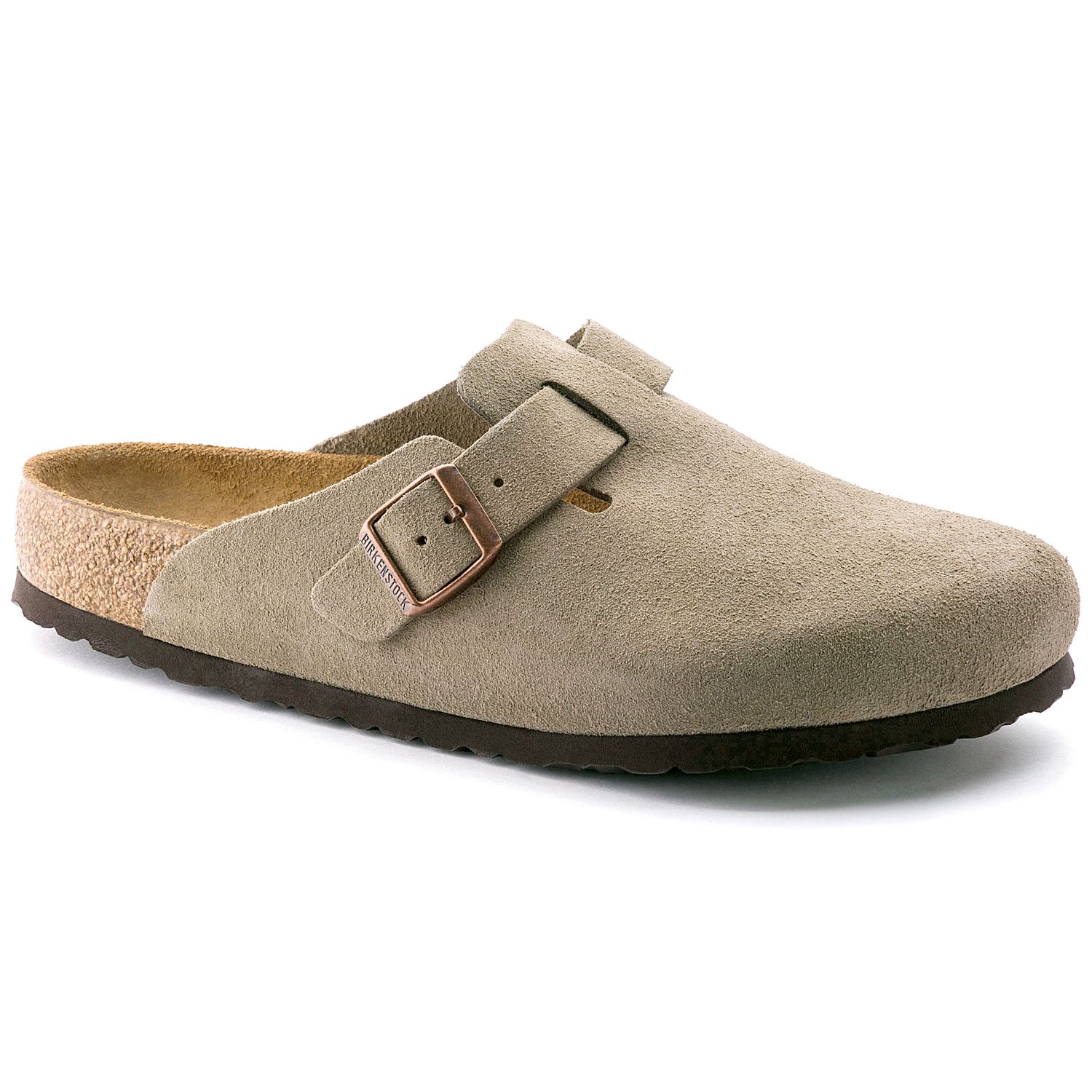 Boston Soft Footbed Suede, Color: Taupe, Size: 41R