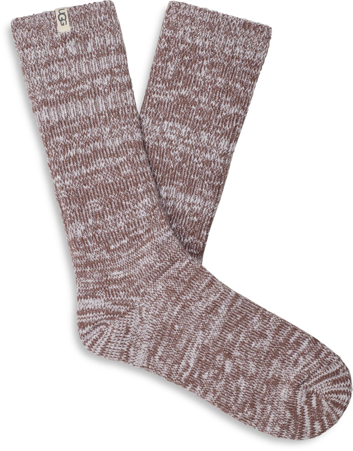 Rib Knit Slouchy Crew Sock, Color: Allspice