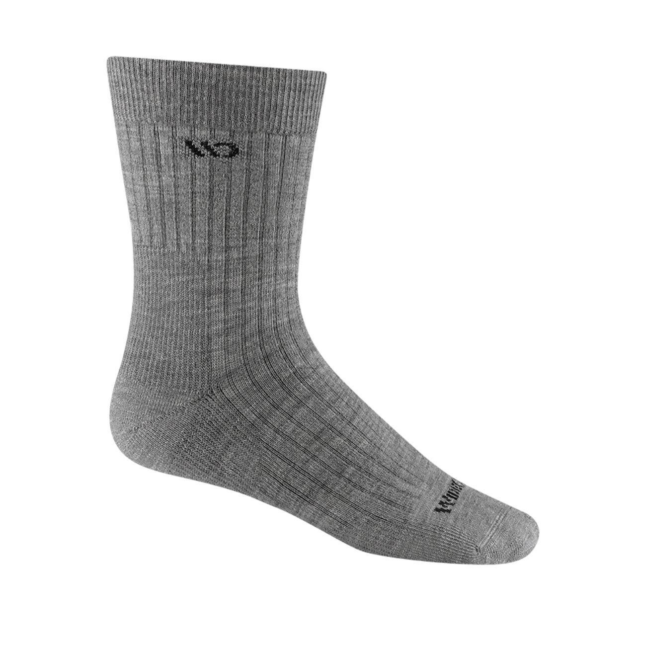 M Solid Cushioned Midweight Micro Crew, Color: Light Gray, Size: Large