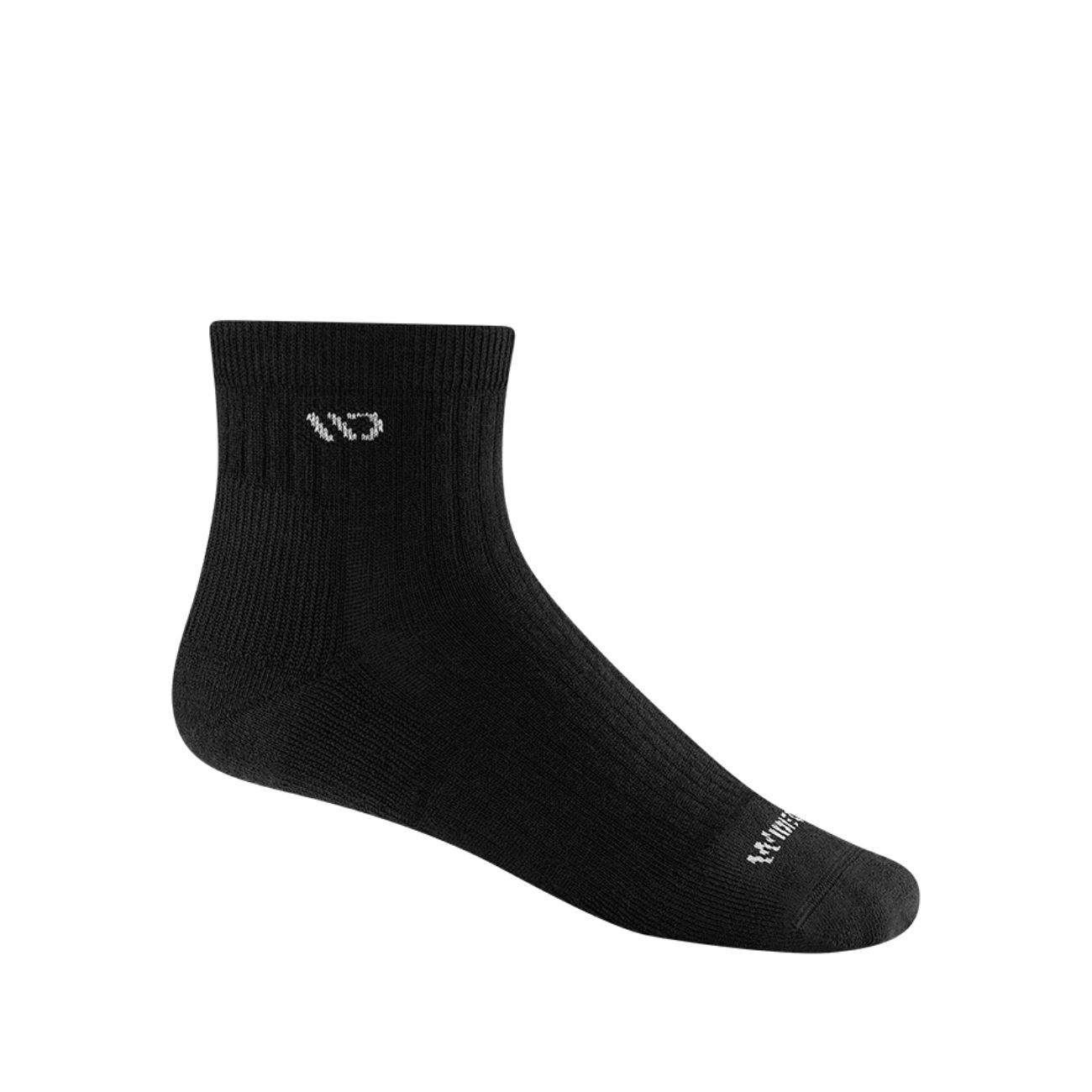 M Solid Cushioned Quarter Sock, Color: Black, Size: Large