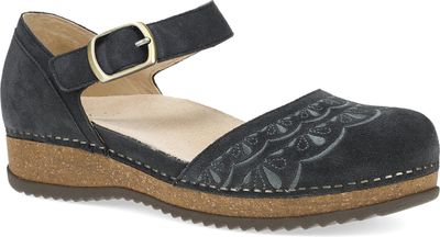 Mae Embroidered Suede