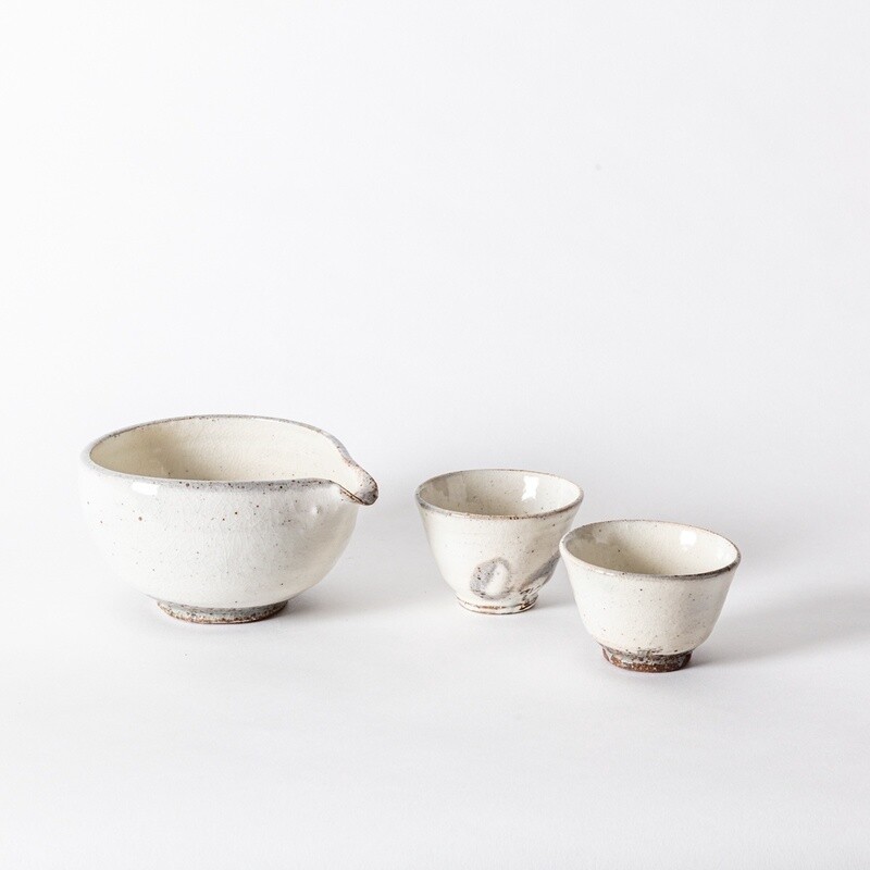Set of Ash Glaze Tea Cups