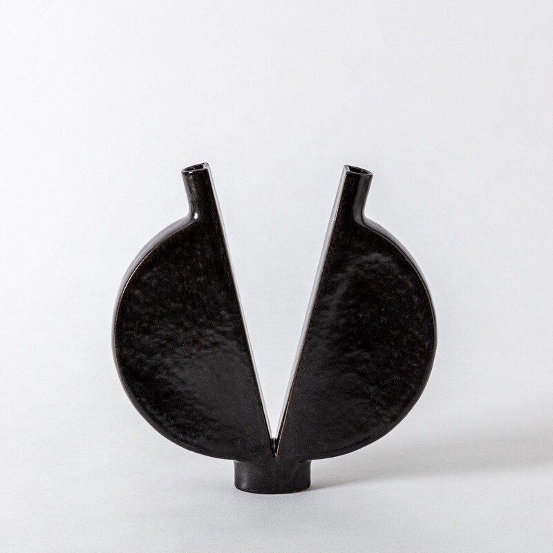 Black Split Vase