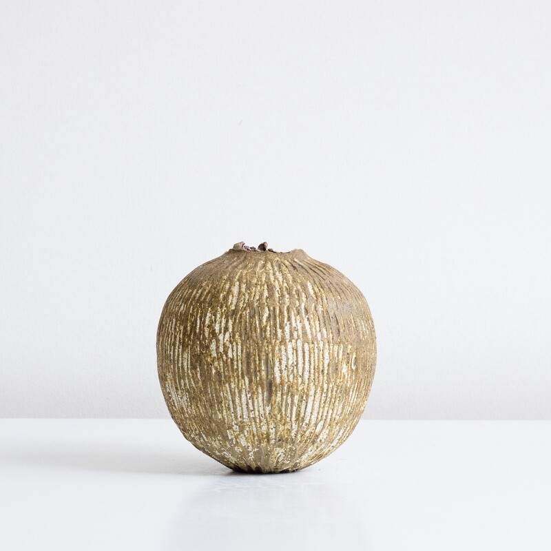 Dark Gold/Chalk Textured Mini Vase