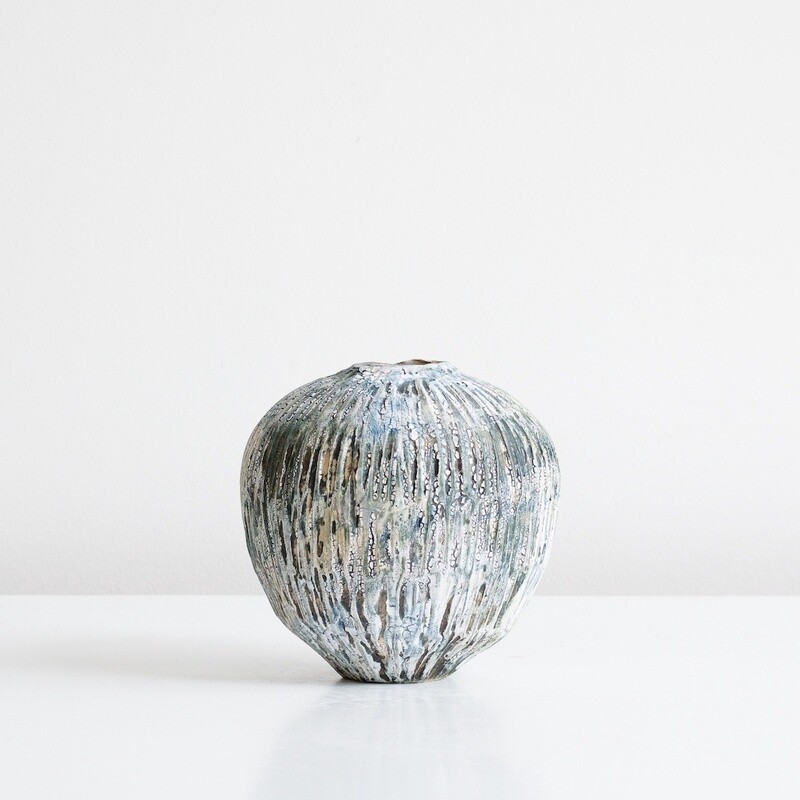 Blue/White/Grey Textured Mini Vase