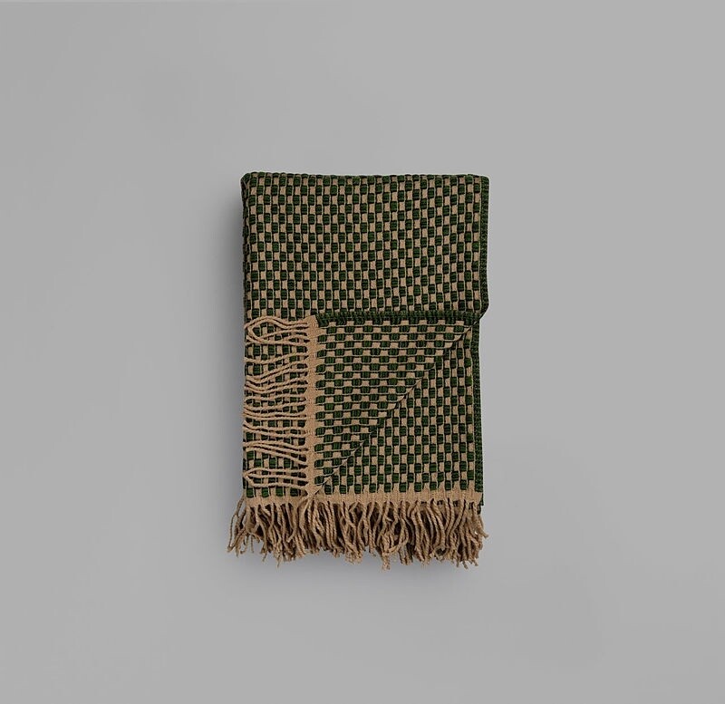 ISAK Green Meadow Throw Blanket