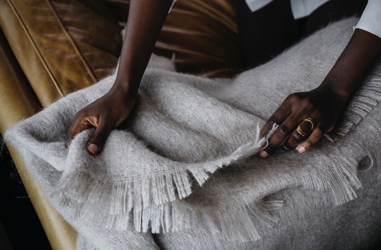 Mohair Boucle Throw