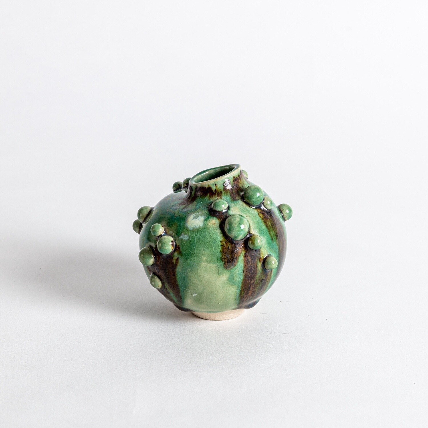 Small Bottle Green Bubble Vase