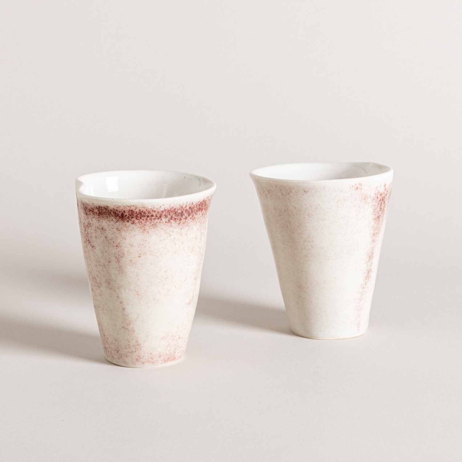 Peach Bloom Calla Cup Pair