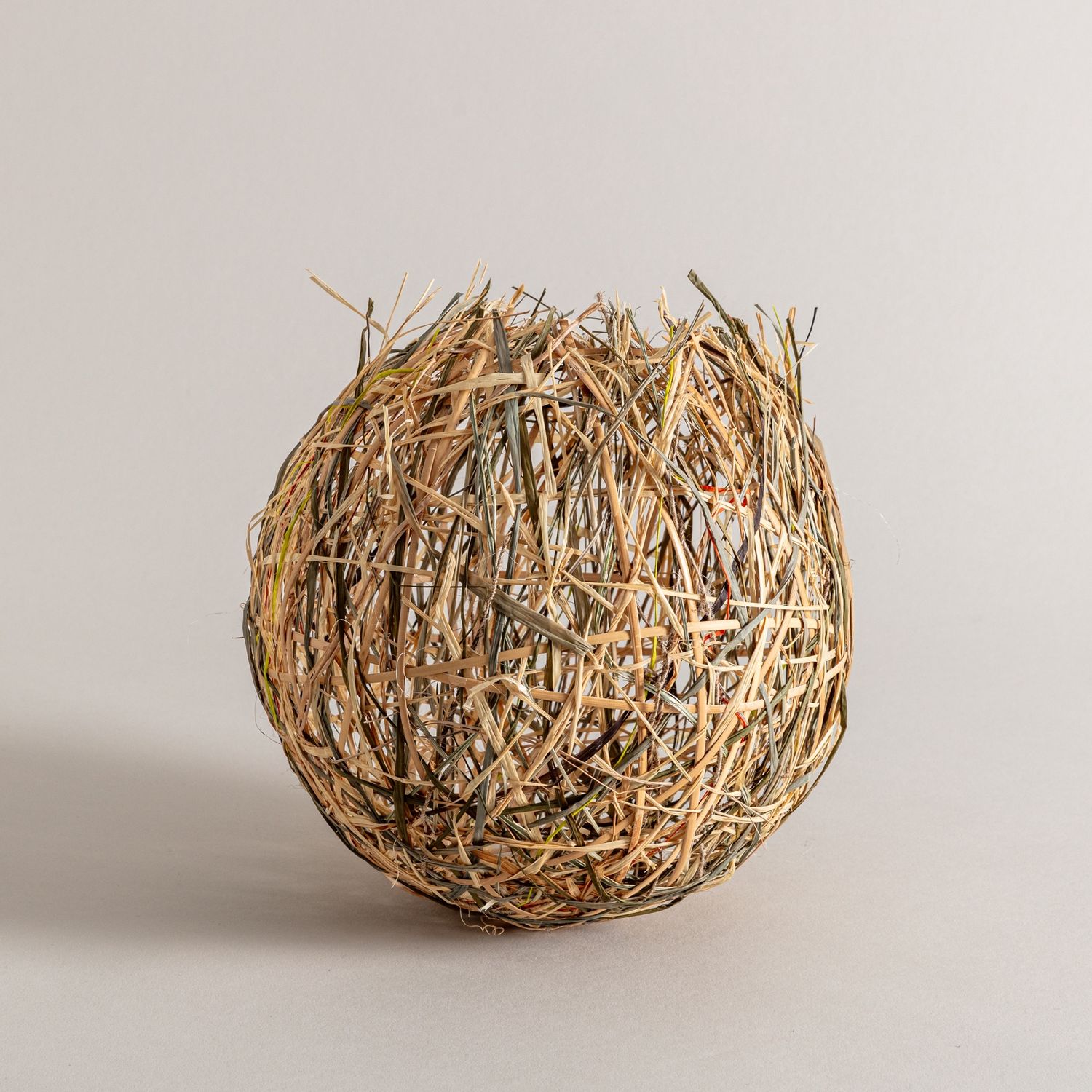 Phormium, Cane, and Nettle Basket