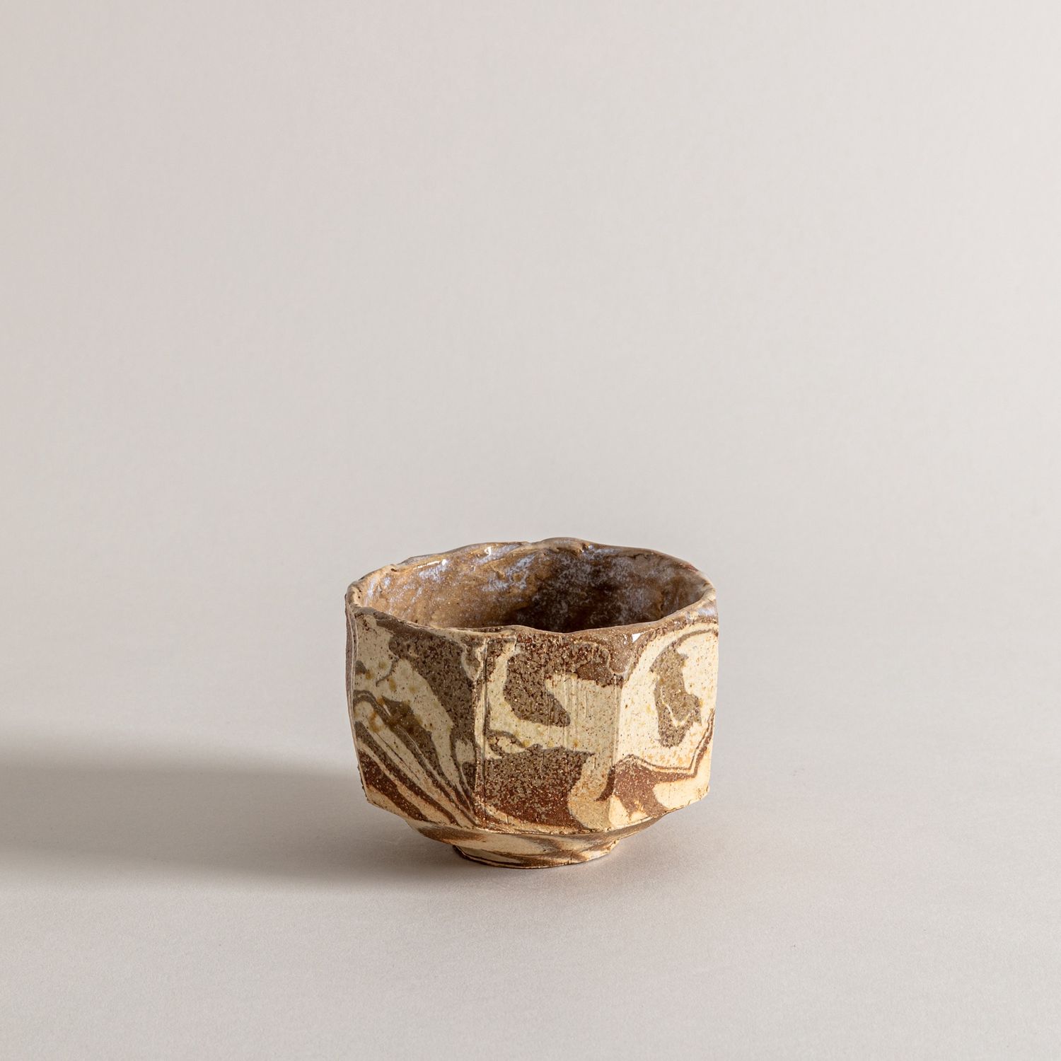 Nerikomi Chawan with Clear Glaze
