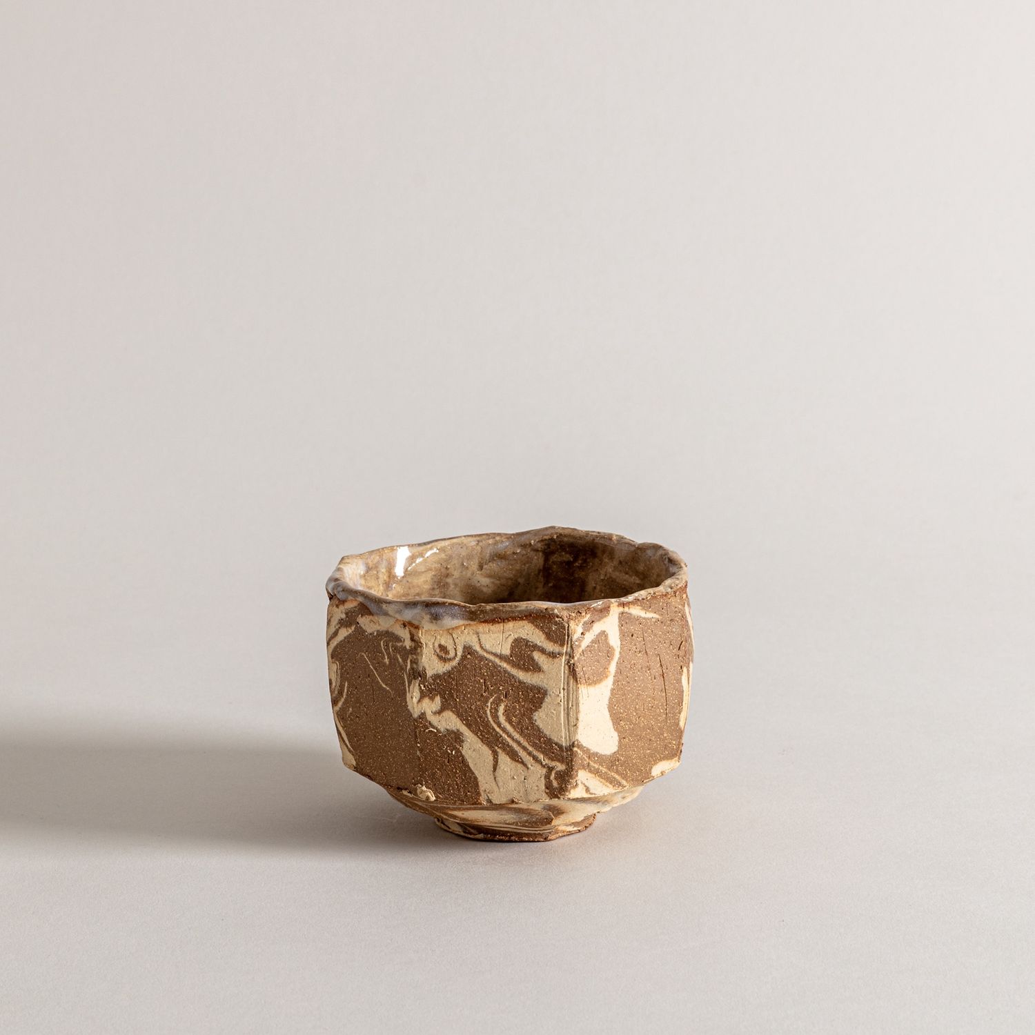 Nerikomi Chawan with Clear Glaze