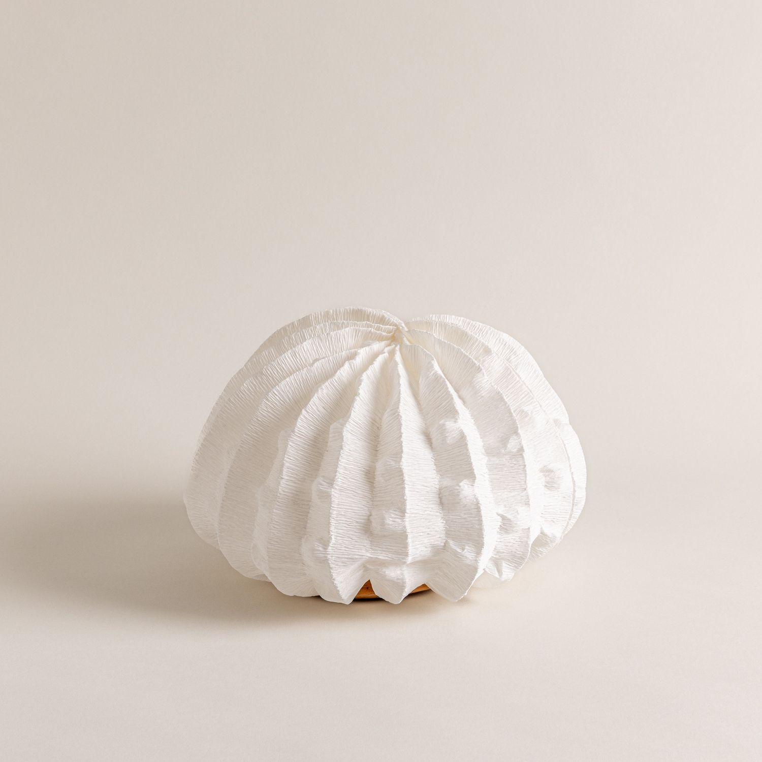 Crimped Paper Light Sculpture