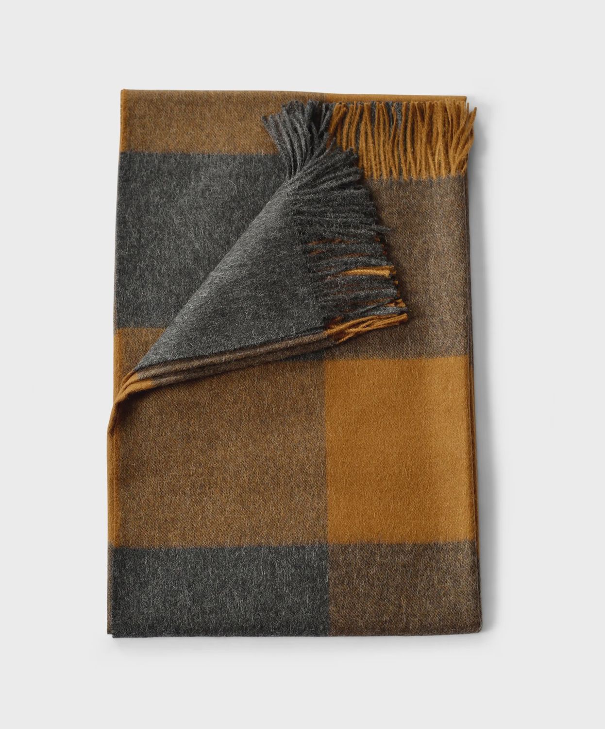 Plaid Alpaca Throw