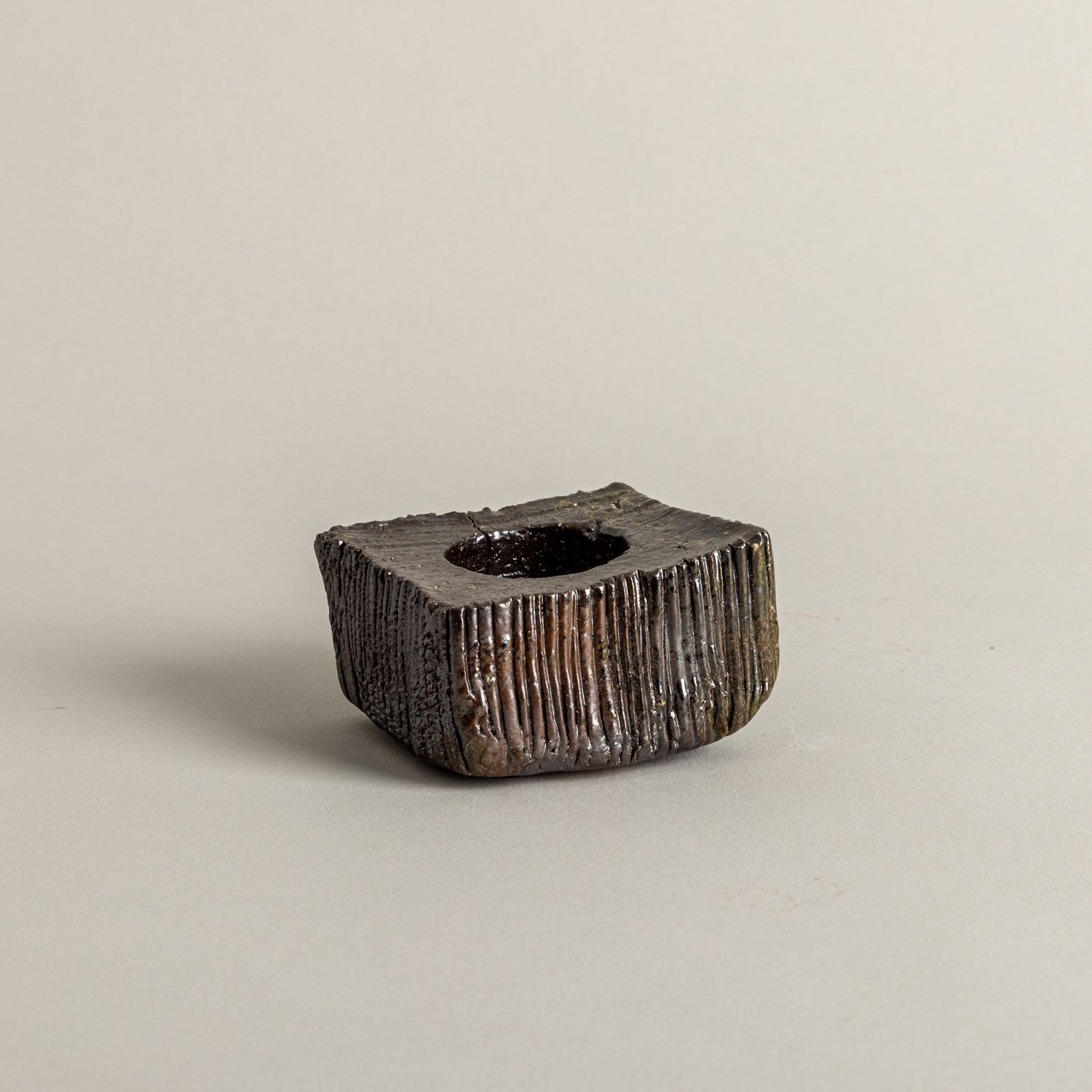 Kurinuki Candle Holder n. 2