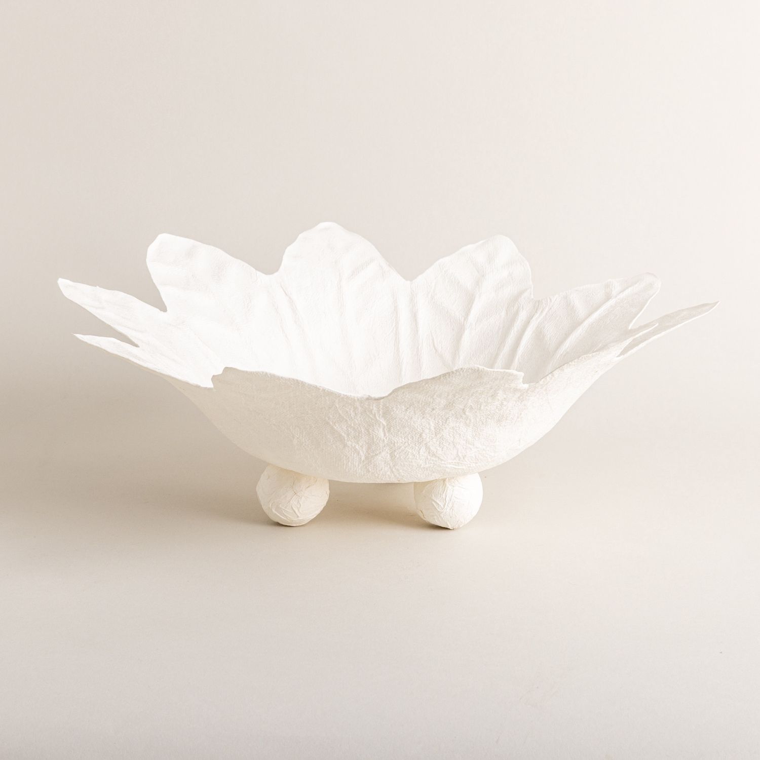 Sculptural Paper Leaf Vessel